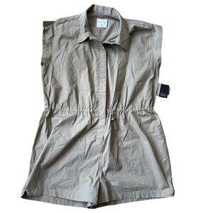 Celebrity Pink Khaki Sleeveless Jumpsuit Romper Size XXL Neutral Utility Minimal